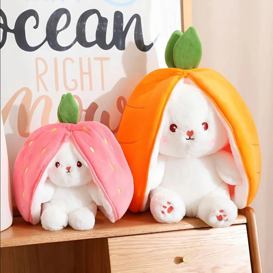 BunniePlushies™ Zip Up Strawberry Carrot Plushies